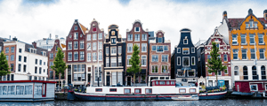 Amsterdam canals and buildings